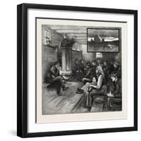 Interior and Exterior of Mennonite Church, Canada, Nineteenth Century-null-Framed Giclee Print