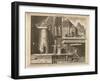 Interior and Exterior Views of an English Brewhouse-null-Framed Art Print