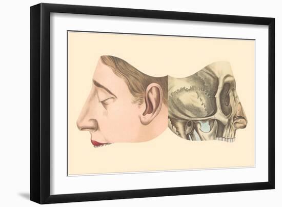 Interior and Exterior Views of Face-null-Framed Art Print