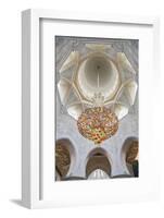 Interior Architectural Detail and Chandeliers of Prayer Hall, Sheikh Zayed Mosque-Cahir Davitt-Framed Photographic Print