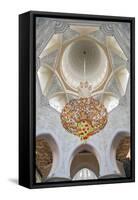 Interior Architectural Detail and Chandeliers of Prayer Hall, Sheikh Zayed Mosque-Cahir Davitt-Framed Stretched Canvas