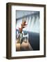 Interior Architectural Detail of Link Bridge in Yas Viceroy Abu Dhabi Hotel, Located in Yas West-Cahir Davitt-Framed Photographic Print