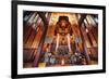 Interior Architecture and Ru Lai Buddha Statue at Lingyin Monastery in Hangzhou, Zhejiang, China-Andreas Brandl-Framed Photographic Print