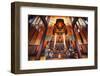 Interior Architecture and Ru Lai Buddha Statue at Lingyin Monastery in Hangzhou, Zhejiang, China-Andreas Brandl-Framed Photographic Print