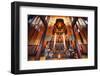 Interior Architecture and Ru Lai Buddha Statue at Lingyin Monastery in Hangzhou, Zhejiang, China-Andreas Brandl-Framed Photographic Print