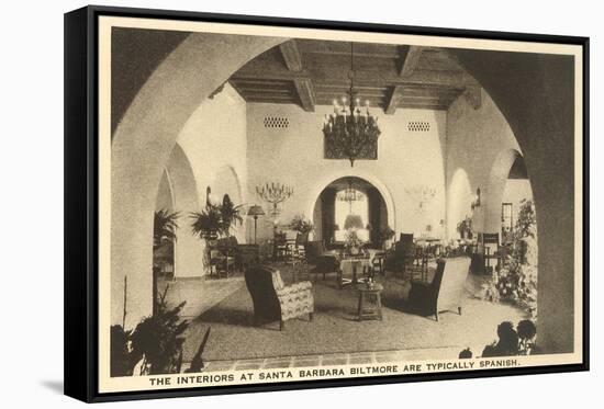 Interior, Biltmore Hotel, Santa Barbara, California-null-Framed Stretched Canvas