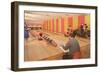 Interior, Bowling Alley, Retro-null-Framed Art Print