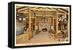 Interior, Bright Angel Lodge, Grand Canyon-null-Framed Stretched Canvas