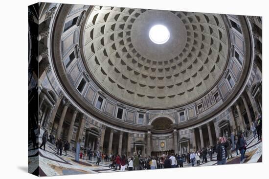 Interior Church of St. Mary of the Martyrs and Cupola Inside the Pantheon-Stuart Black-Stretched Canvas