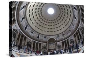 Interior Church of St. Mary of the Martyrs and Cupola Inside the Pantheon-Stuart Black-Stretched Canvas