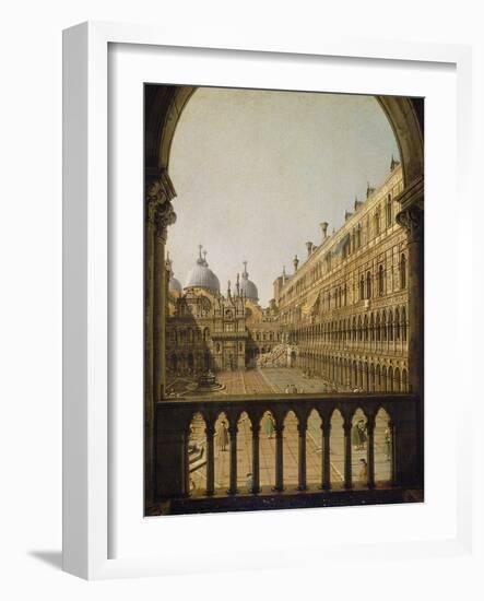 Interior Court of the Doge's Palace, Venice, C.1756-Canaletto-Framed Giclee Print