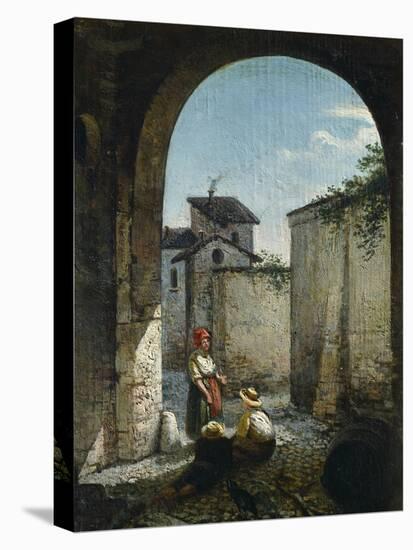 Interior Courtyard at Pontremoli-Guido Reni-Stretched Canvas