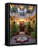 Interior Courtyard of Villa Des Orangers Hotel, Marrakesh, Morocco-null-Framed Stretched Canvas