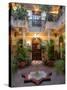 Interior Courtyard of Villa Des Orangers Hotel, Marrakesh, Morocco-null-Stretched Canvas