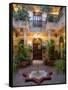 Interior Courtyard of Villa Des Orangers Hotel, Marrakesh, Morocco-null-Framed Stretched Canvas