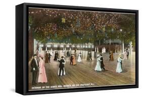 Interior, Dance Hall, Rhodes on the Pawtuxet, Rhode Island-null-Framed Stretched Canvas