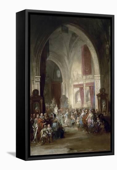 Interior De La Catedral De Toledo, 1850-Jenaro Perez Villaamil-Framed Stretched Canvas