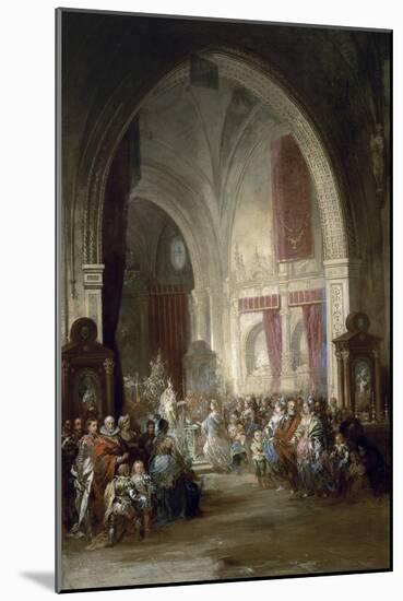 Interior De La Catedral De Toledo, 1850-Jenaro Perez Villaamil-Mounted Giclee Print