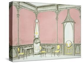 Interior Design For a Brasserie, Illustration from Menuiserie D'Art Nouveau, Published c.1900-F. Barabas-Stretched Canvas
