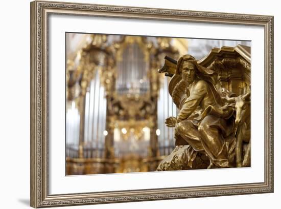 Interior Detail of the Cathedral of St. Stephan, Passau, Bavaria, Germany, Europe-Miles Ertman-Framed Photographic Print