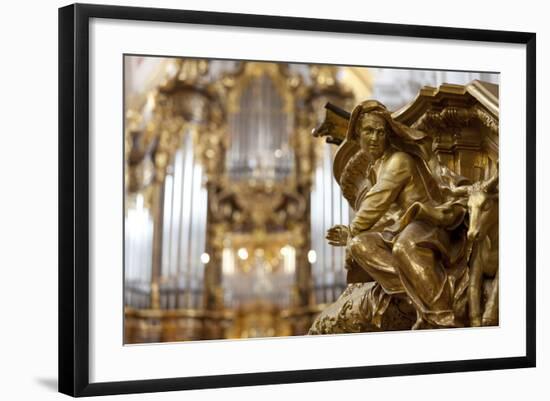 Interior Detail of the Cathedral of St. Stephan, Passau, Bavaria, Germany, Europe-Miles Ertman-Framed Photographic Print