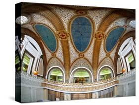 Interior Detail of Tiffany Dome, Marshall Field and Company Building, Chicago, Illinois, USA-null-Stretched Canvas