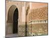 Interior Details, Ali Ben Youssef Madersa Theological College, Marrakech, Morocco-Walter Bibikow-Mounted Photographic Print