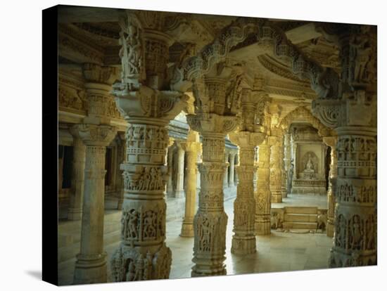 Interior, Dillawara Temple, Mount Abu, Rajasthan State, India-Sassoon Sybil-Stretched Canvas