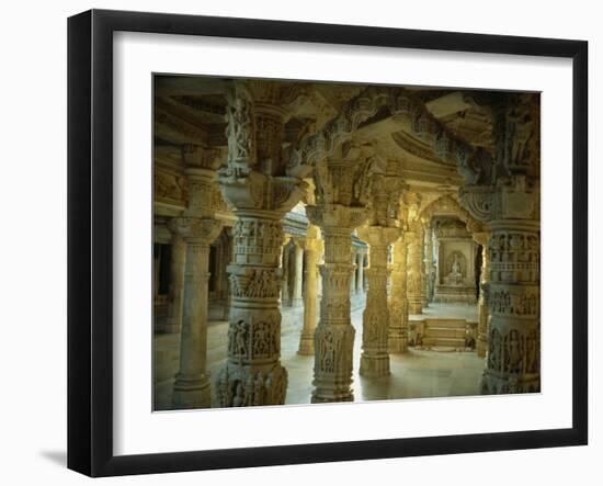 Interior, Dillawara Temple, Mount Abu, Rajasthan State, India-Sassoon Sybil-Framed Photographic Print