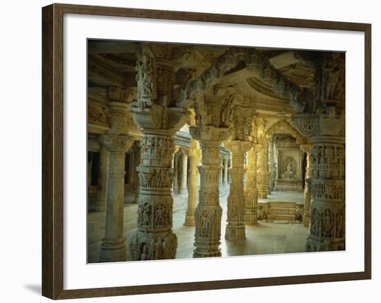 Interior, Dillawara Temple, Mount Abu, Rajasthan State, India-Sassoon Sybil-Framed Photographic Print
