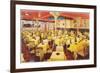 Interior, Dining Area with Palm Columns-null-Framed Premium Giclee Print