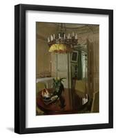 Interior Dining Room with Bouquet of Flowers-Félix Vallotton-Framed Giclee Print