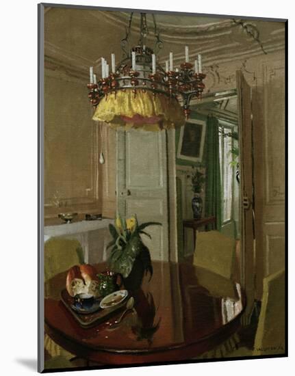 Interior Dining Room with Bouquet of Flowers-Félix Vallotton-Mounted Giclee Print