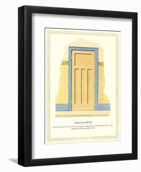 Interior Door and Trim-null-Framed Art Print