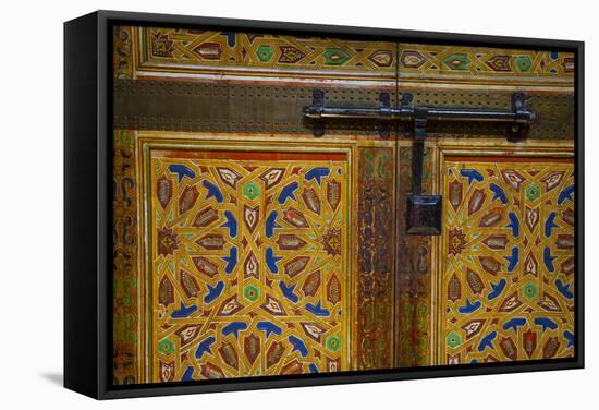 Interior Door Detail, Moulay Ismail Mausoleum, Medina, Meknes, Morocco, North Africa, Africa-Doug Pearson-Framed Stretched Canvas