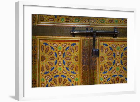 Interior Door Detail, Moulay Ismail Mausoleum, Medina, Meknes, Morocco, North Africa, Africa-Doug Pearson-Framed Photographic Print