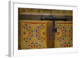 Interior Door Detail, Moulay Ismail Mausoleum, Medina, Meknes, Morocco, North Africa, Africa-Doug Pearson-Framed Photographic Print