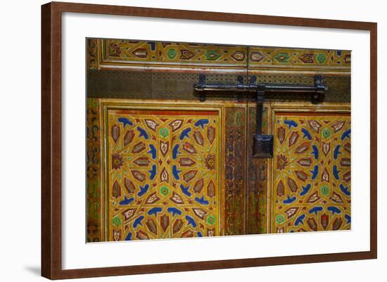 Interior Door Detail, Moulay Ismail Mausoleum, Medina, Meknes, Morocco, North Africa, Africa-Doug Pearson-Framed Photographic Print