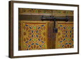 Interior Door Detail, Moulay Ismail Mausoleum, Medina, Meknes, Morocco, North Africa, Africa-Doug Pearson-Framed Photographic Print