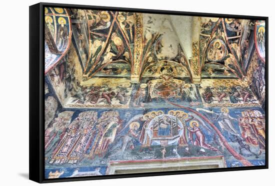 Interior Frescoes, Moldovita Monastery, 1532, Vatra Moldovitei, Suceava County, Romania-Richard Maschmeyer-Framed Stretched Canvas