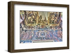 Interior Frescoes, Moldovita Monastery, 1532, Vatra Moldovitei, Suceava County, Romania-Richard Maschmeyer-Framed Photographic Print