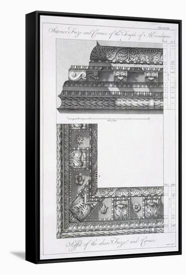 Interior Frieze and Cornice of the Temple of Aesculapius-Robert Adam-Framed Stretched Canvas