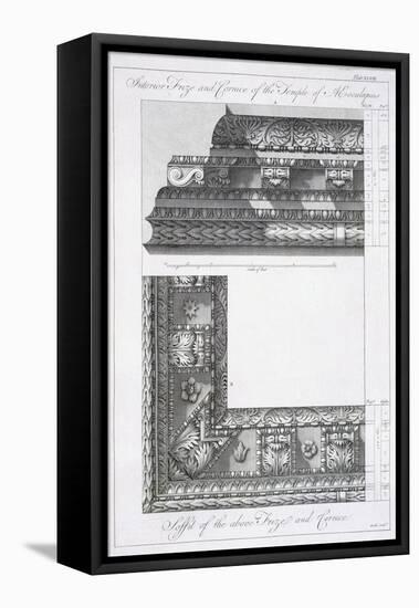 Interior Frieze and Cornice of the Temple of Aesculapius-Robert Adam-Framed Stretched Canvas