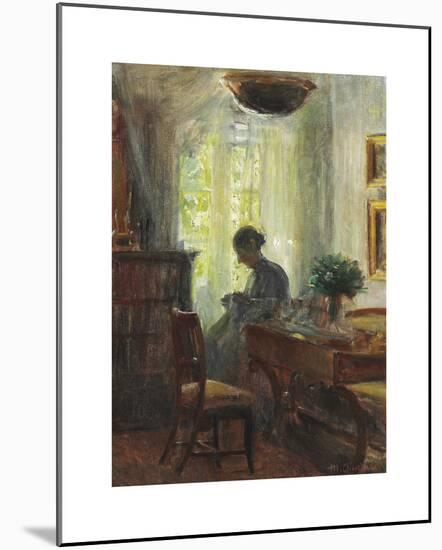 Interior from the artist's home-Michael Ancher-Mounted Premium Giclee Print