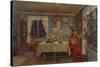 Interior from the artists living room, 1909-Gerhard Peter Frantz Vilhelm Munthe-Stretched Canvas
