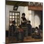 Interior from the Campine (Oil on Canvas)-Jacobs Smits-Mounted Giclee Print