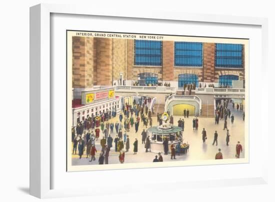 Interior, Grand Central Station, New York City-null-Framed Art Print