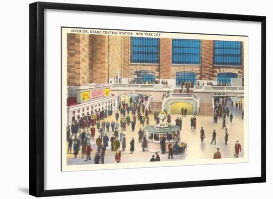 Interior, Grand Central Station, New York City-null-Framed Art Print