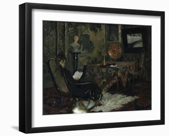 Interior, Grini, 1887 oil on board-Fritz Thaulow-Framed Giclee Print