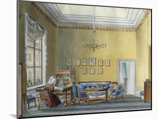 Interior in E Boratynsky's House, Moscow, Russia, 1830S-null-Mounted Giclee Print